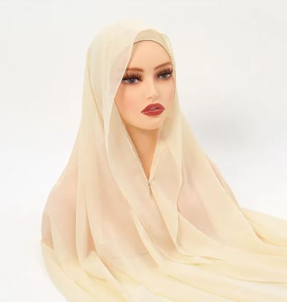 Chiffon Hijab With Magnetic Buckle