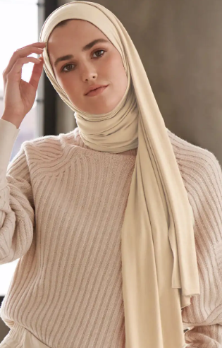Quick Wrap Hijab with Satin Chiffon Long Scarf (One)