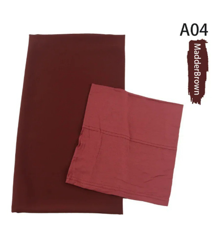 Chiffon Hijab Set with Matching Inner Caps (One Piece)
