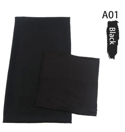 Chiffon Hijab Set with Matching Inner Caps (One Piece)