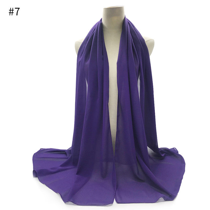 Chiffon Scarf and Shawl for Sun Protection (Hijab)