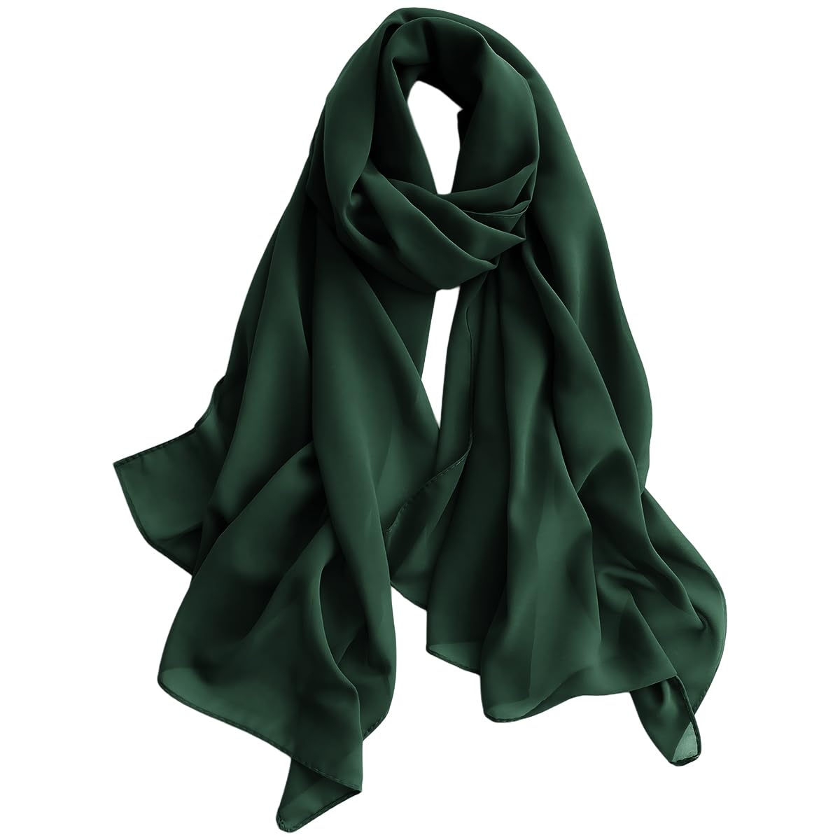 Harewom Chiffon Scarf for Women Lightweight Wedding Shawls and Wraps Long Sheer Summer Sun-proof Muslim Hijab Neck Scarves