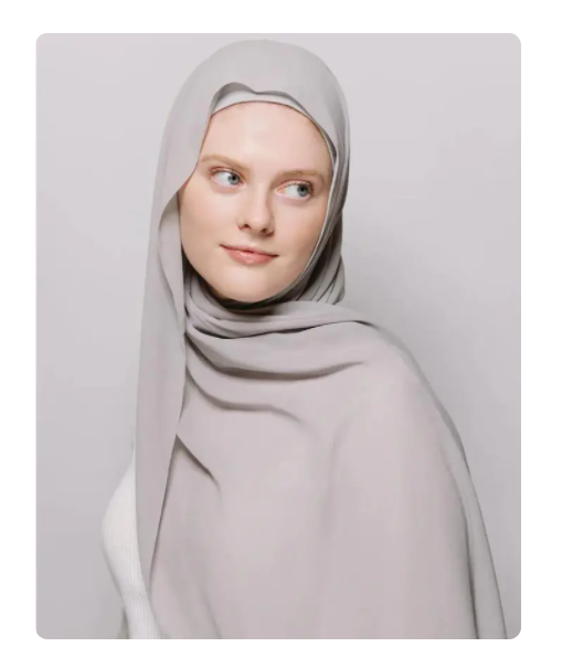 Quick Wrap Hijab with Satin Chiffon Long Scarf (One)