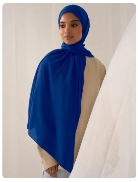 Quick Wrap Hijab with Satin Chiffon Long Scarf (One)