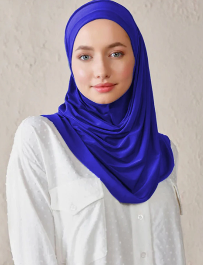 Quick Wrap Hijab with Satin Chiffon Long Scarf (One)