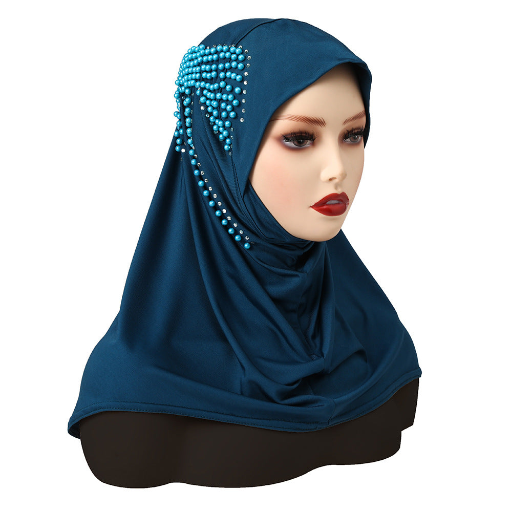 Solid Color Pearl Butterfly Bag Instant Hijab